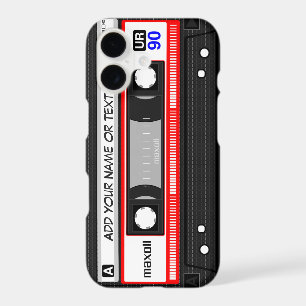 Funny Retro Red Music Cassette Tape Pattern