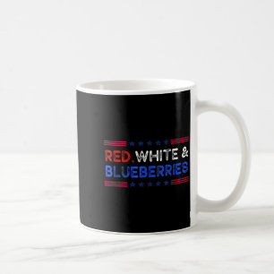 Funny Retro Red, White And Blueberries Patriot  Coffee Mug