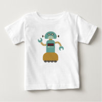 Funny Retro Roller Robot