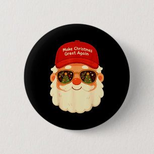 Funny Retro Santa Christmas Trump Xmas Men Women  6 Cm Round Badge