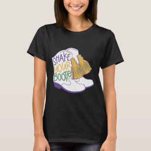 Funny Retro Shake Your Bootie Mardi Gras Costume N T-Shirt
