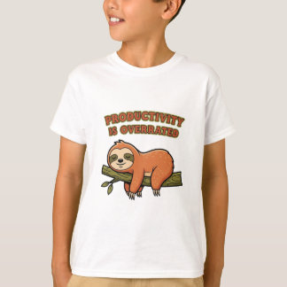 Funny Retro Sloth Kids Graphic T-Shirt