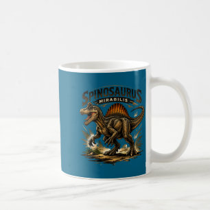 Funny retro spinosaurus dinosaur spinosaurus coffee mug
