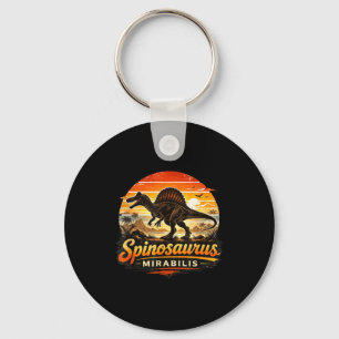 Funny retro spinosaurus dinosaur spinosaurus key ring