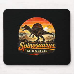 Funny retro spinosaurus dinosaur spinosaurus mouse pad