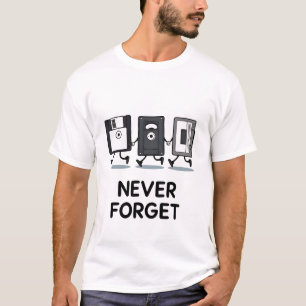 Funny Retro Storage Devices - Floppy, VHS, Cassett T-Shirt