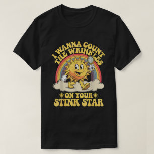 Funny Retro Sun Stink Star Joke T-Shirt