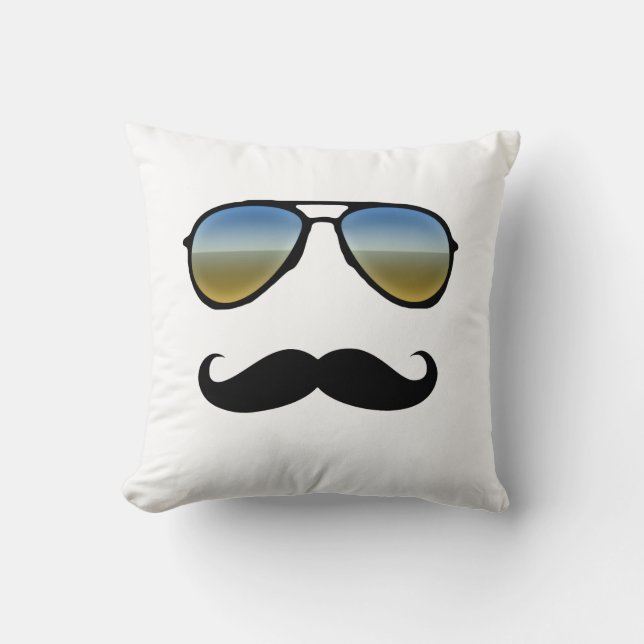 Funny Retro Sunglasses with Moustache Cushion (Front)
