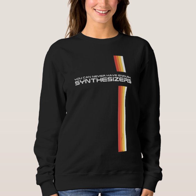 Funny Retro Synthesizer Synth Keyboard Collector M Sweatshirt (Front)