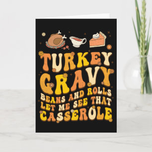 Funny Retro Thanksgiving Autumn Fall Groovy Holida Card