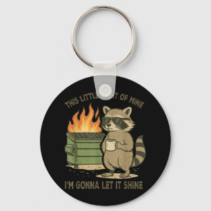Funny Retro This Little Light-of Mine Dumpster Fir Key Ring