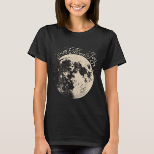 Funny retro trendy copy moon joy minimal space T-Shirt