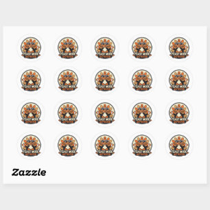 Funny Retro Turkey Sticker