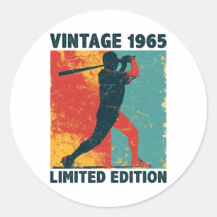 Funny Retro Vintage 1965 Bysebyll Lover Limited Ed Classic Round Sticker