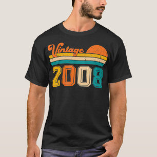 Funny Retro Vintage 2008 13th Birthday 13 Yo Origi T-Shirt