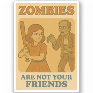 Funny Retro Vintage 70s Zombie Survival Humour