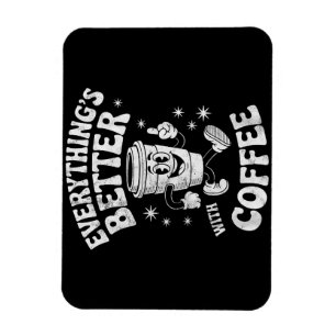 Funny Retro Vintage Coffee Men or Women Coffee Magnet
