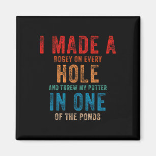 Funny Retro Vintage Disc Golf Players I Made A Hol Magnet