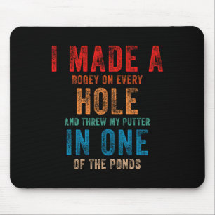 Funny Retro Vintage Disc Golf Players I Made A Hol Mouse Pad