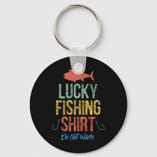 Funny Retro Vintage Lucky Fishing Shirt Do Not Was Key Ring