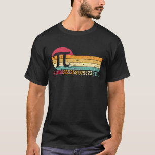 Funny Retro Vintage Nerd Symbol Pi Day 3.14 Math T T-Shirt
