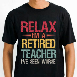Funny Retro Vintage Retired Teacher Grandpa Black T-Shirt