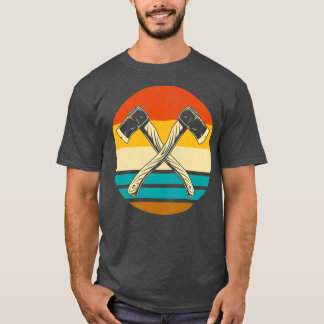 Funny Retro Vintage Style Ax Throwing Ax Lover T-Shirt