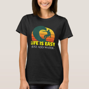 Funny Retro Vintage Surfing Life is Easy Just Add T-Shirt