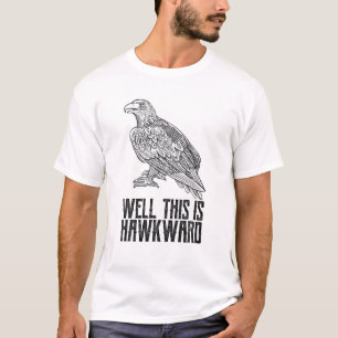 Funny Retro Well This Is Hawkward Vintage Hawk Bir T-Shirt