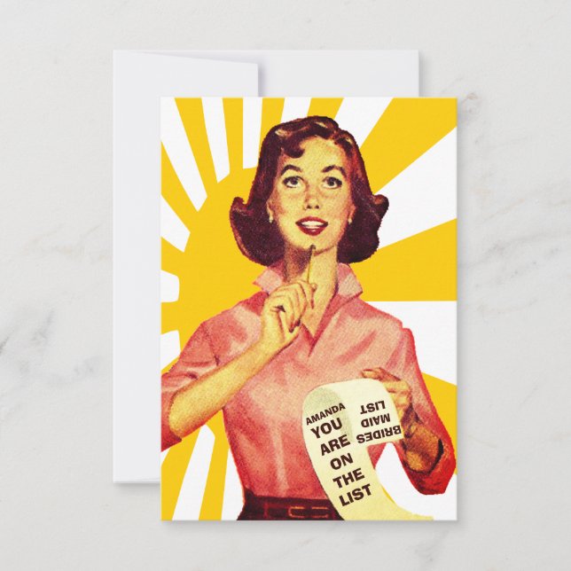 Funny retro will you be my invitation (Front)
