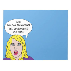 FUNNY RETRO WOMAN custom notepads