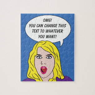 FUNNY RETRO WOMAN custom puzzle