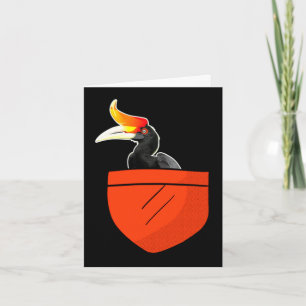 Funny rhino bird design performance  card