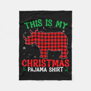 Funny Rhino Christmas Pj Pajama Men Women Pj For F Fleece Blanket