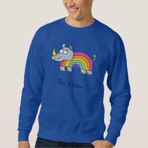 Funny Rhino Rainbow Cute Kids Cartoon Sweatshirt