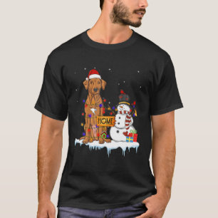 Funny Rhodesian Ridgeback Dog Christmas Snowman Xm T-Shirt