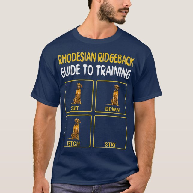 Funny Rhodesian Ridgeback Guide To Training Dog T-Shirt (Front)