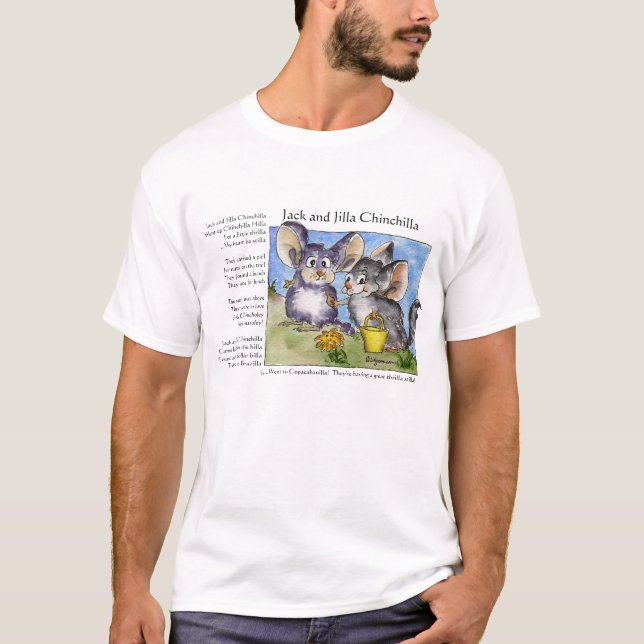 Funny Rhymes Love Chinchilla T Shirt (Front)