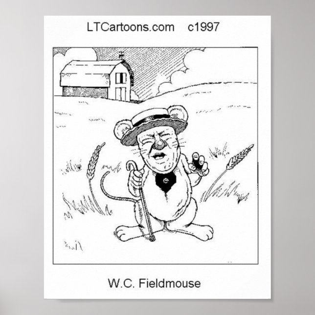 Funny Rick London Field Mouse Comic  Poster (Front)