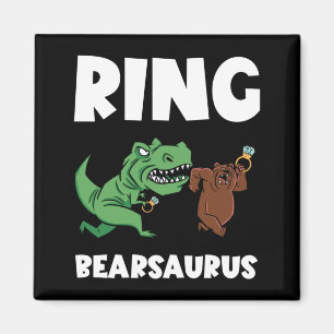 Funny Ring Bearer Security Bear Dino Wedding Party Magnet