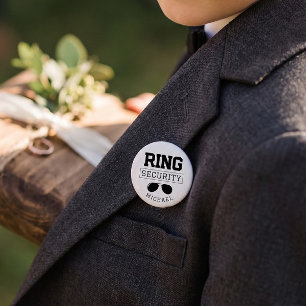 Funny Ring Security Wedding Favour Kid 3 Cm Round Badge