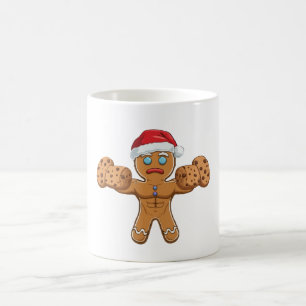 Funny Ripped Gingerbread Man Christmas Coffee Mug