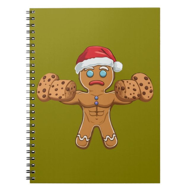  Funny Ripped Gingerbread Man Christmas  Notebook (Front)