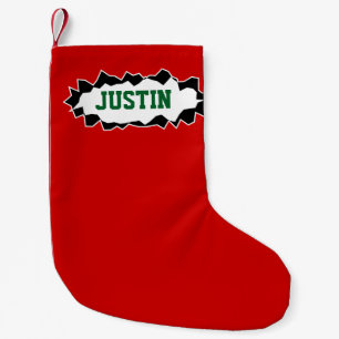 Funny ripped hole Christmas stocking for kids