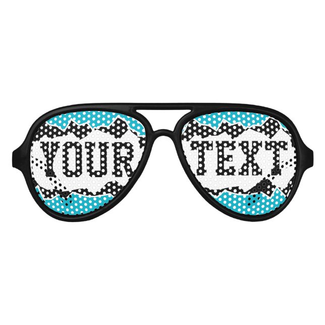 Funny ripped hole custom text party shades (Front)