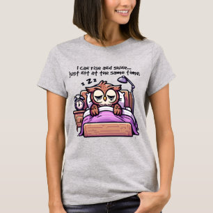 Funny rise shine word art owl T-Shirt