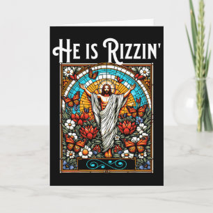 Funny Rizz He Is Rizzin Jesus Card