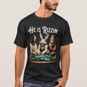 Funny Rizz He Is Rizzin Jesus  T-Shirt