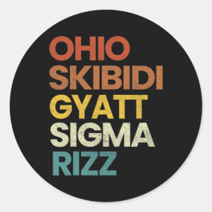 Funny Rizzler Ohio Skibidi Gyatt Sigma Rizz - Uni- Classic Round Sticker