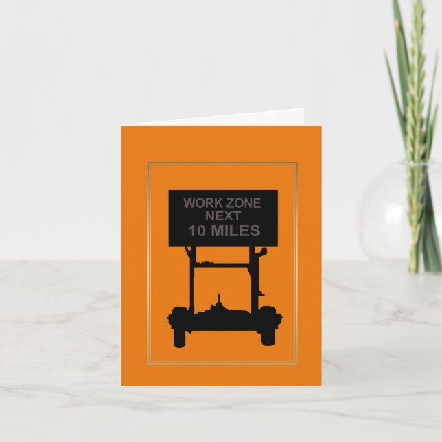 Funny Road Of Life Encouragement Greeting Card (Front)